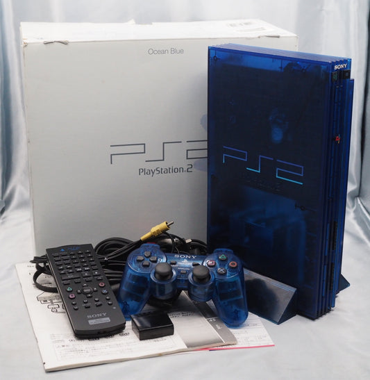 PS2 Console system SCPH-37000 Boxed [OCEAN BLUE] [NTSC-J]