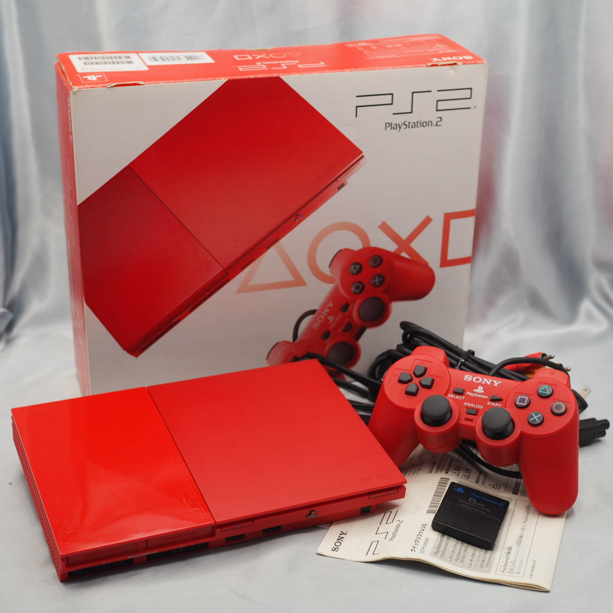 PS2 Slim Console SCPH-90000CR CINNABAR RED Boxed