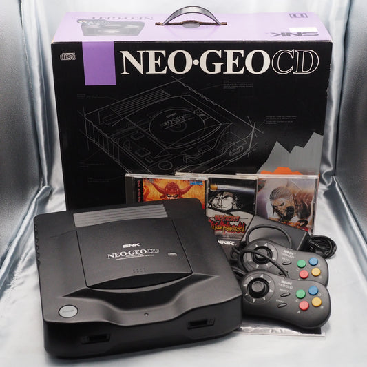 NEO GEO CD Console system CD-T01 Boxed [2 controllers] + 3 Games SET