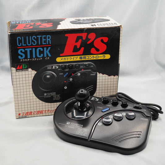 CLUSTER STICK E'S Fighting Controller [For Mega Drive] [Boxed]