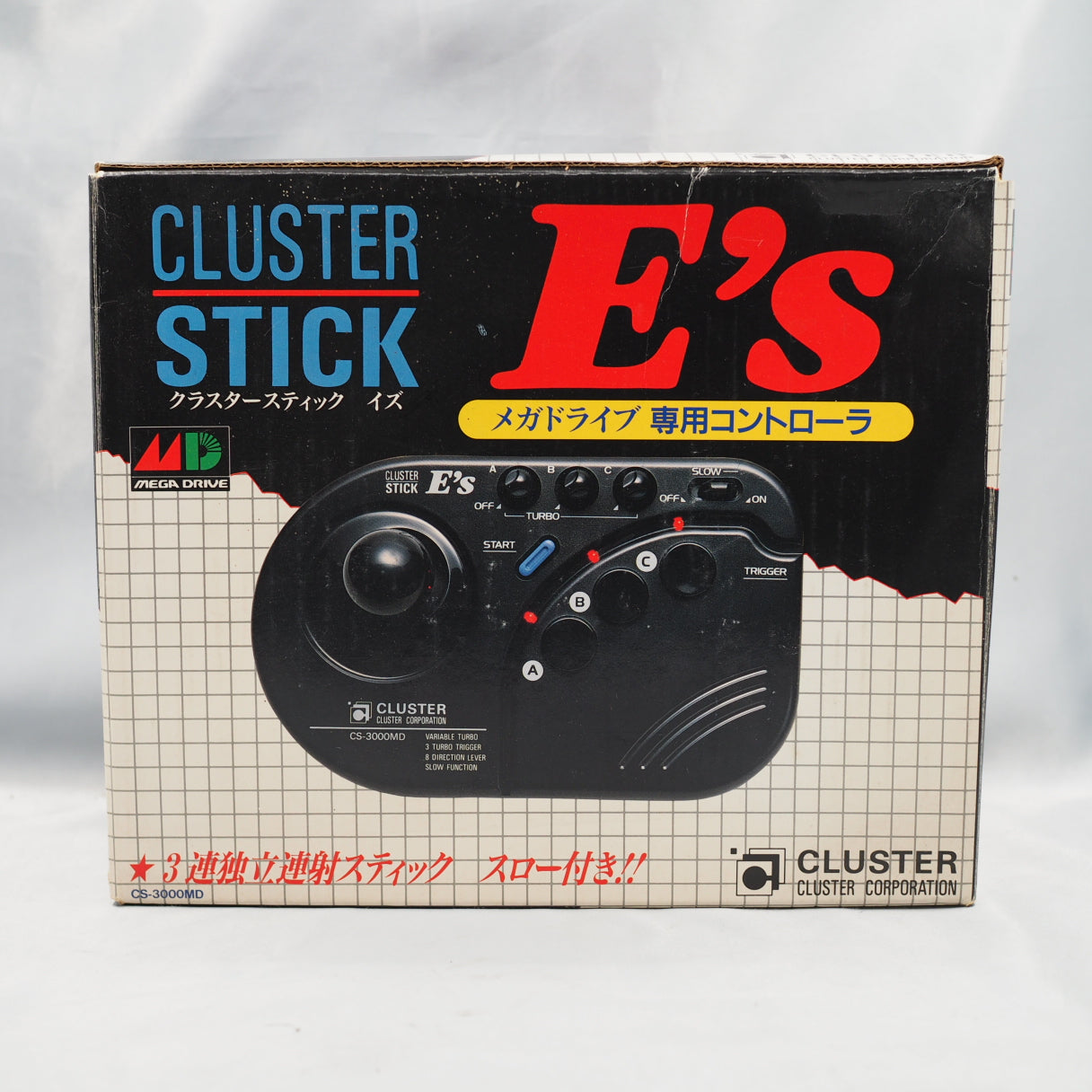 CLUSTER STICK E'S Fighting Controller [For Mega Drive] [Boxed]