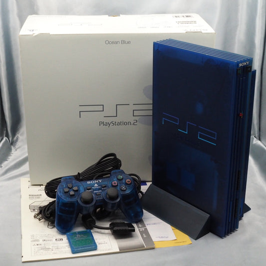 PS2 Console system SCPH-37000 Boxed [OCEAN BLUE] [NTSC-J]