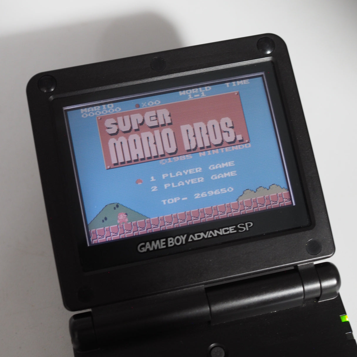 Nintendo Game Boy Advance SP Onyx Black AGS-001 Boxed NTSC-J Tested