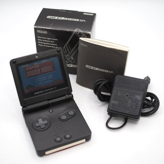 Nintendo Game Boy Advance SP Onyx Black AGS-001 Boxed NTSC-J Tested – Japanese retro console – Enjoy Game Japan