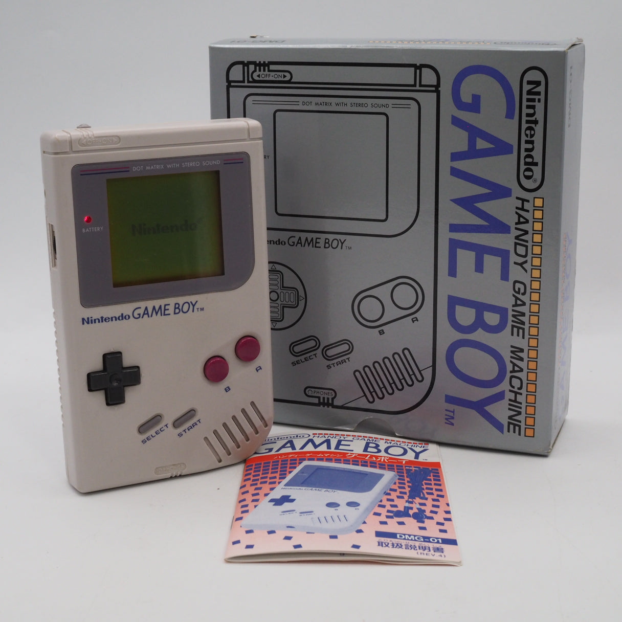 Nintendo Game Boy DMG-01 Handheld system Boxed Gray Tested DMG-CPU-04 GB