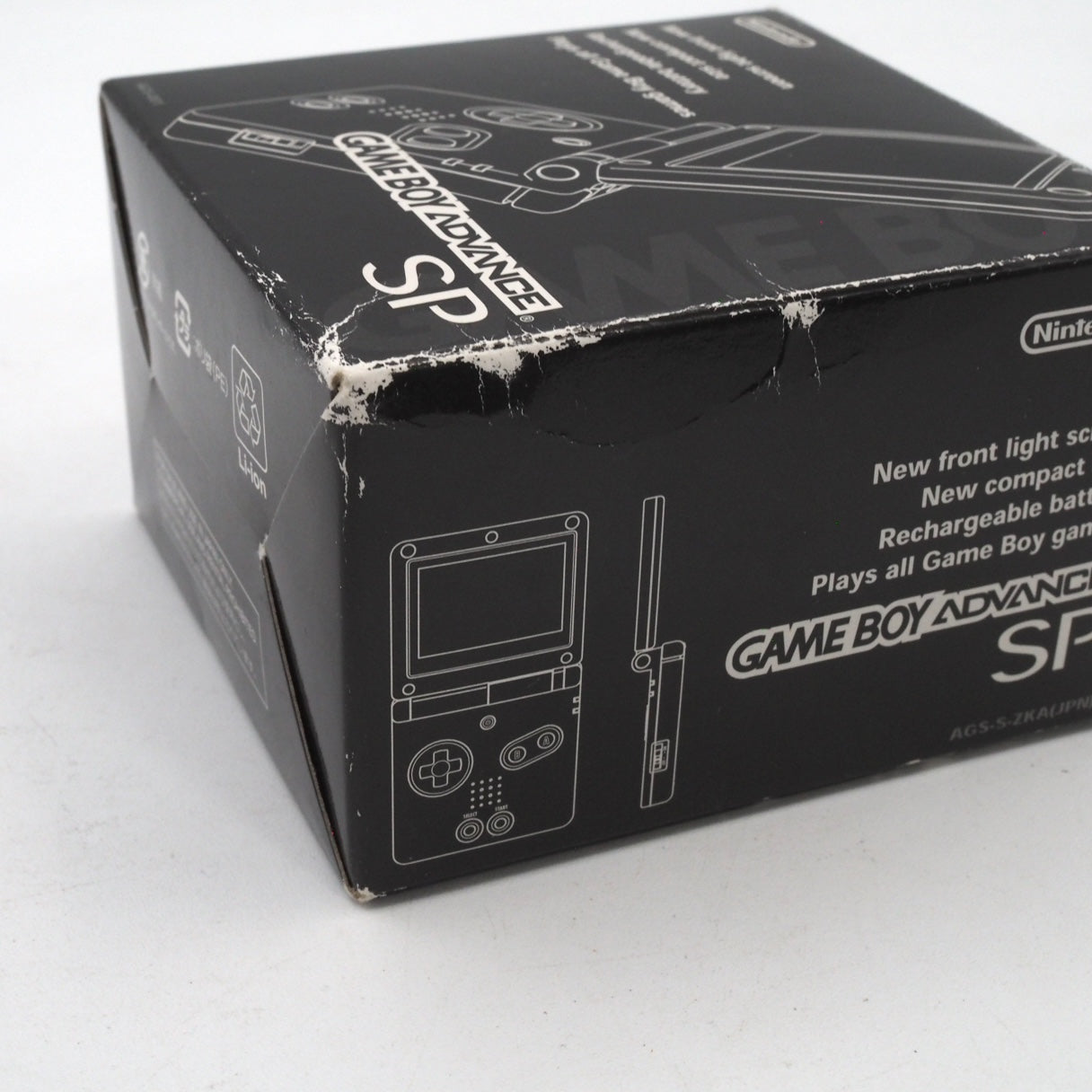 Nintendo Game Boy Advance SP Onyx Black AGS-001 Boxed NTSC-J Tested