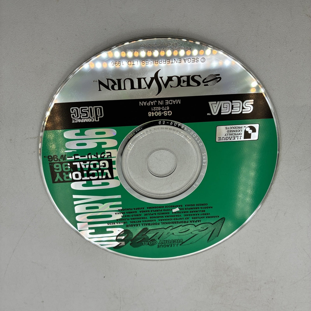 J.League Victory Goal '96 Sega Saturn SS NTSC-J Japan Soccer w/ Manual